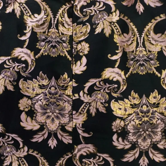 The Children's Place Black Pink Gold Brocade Sleeveless Party Dress Girl 16 NWOT